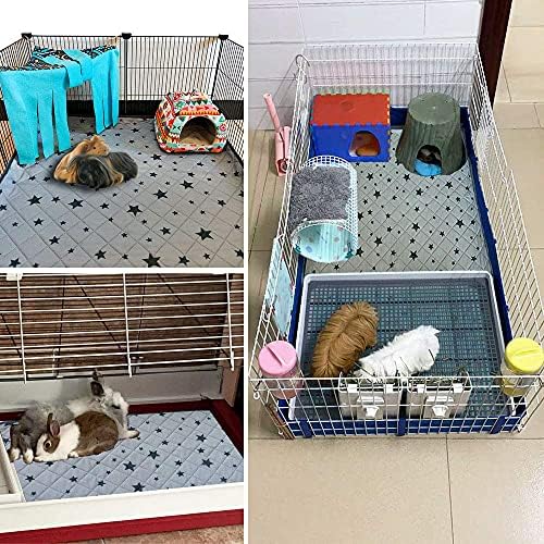 RIOUSSI Washable Guinea Pig Cage Liner Fleece Bedding for C&C, Midwest Cage - 5
