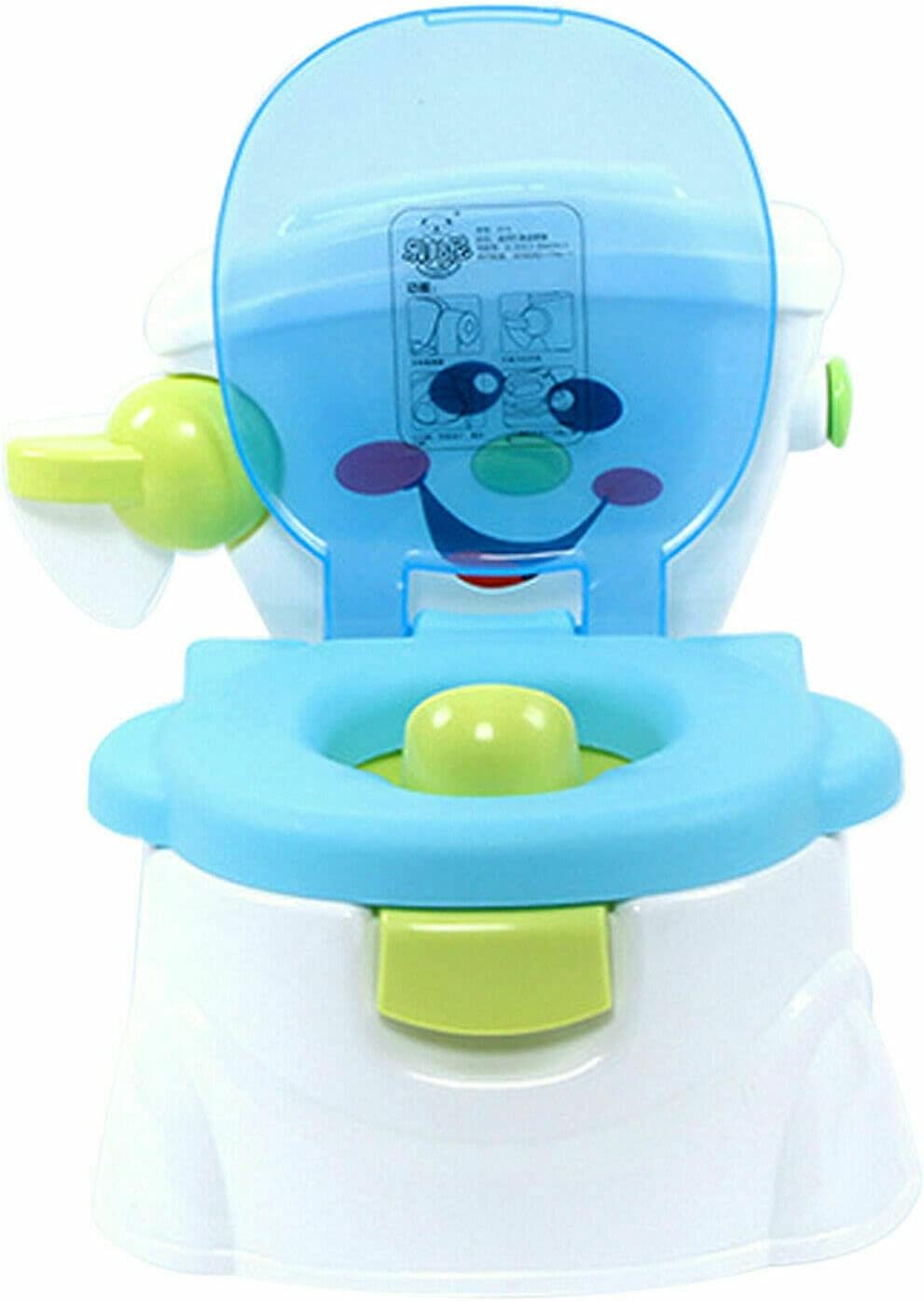 Vasino Per Bambini Con Coperchio - Design Ergonomico Antiscivolo E Sicuro, Colore Blu - Foto 4