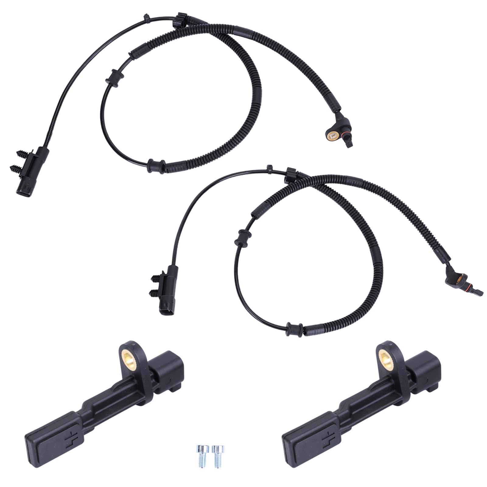 4Pcs ABS Wheel Speed Sensors Front Rear Wheel Compatible for Dodge Nitro 2007-2011 for Jeep Liberty 2008-2012/WRANGLER 2007-2017 Replaces 68004019AA