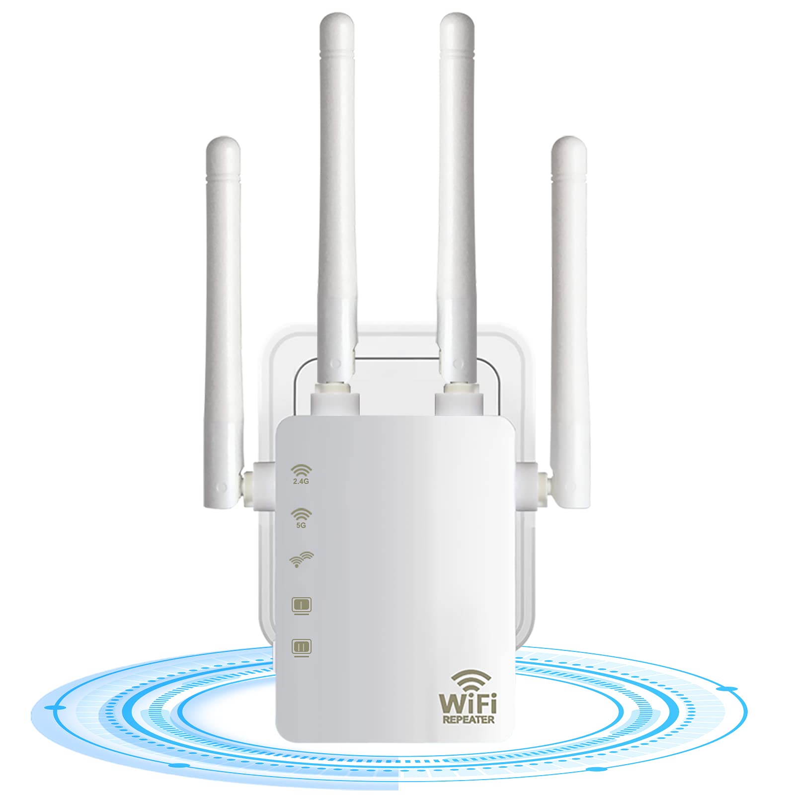 WiFi Extender, 2023 WiFi Extender Signal Booster for Home, WiFi Booster 5GHz Covers Up to 8470 Sq.ft and 35 Devices,Mini Compact Internet Booter with Ethernet Port, WPS Easy Setup, 802.11 AC/B/G/N
