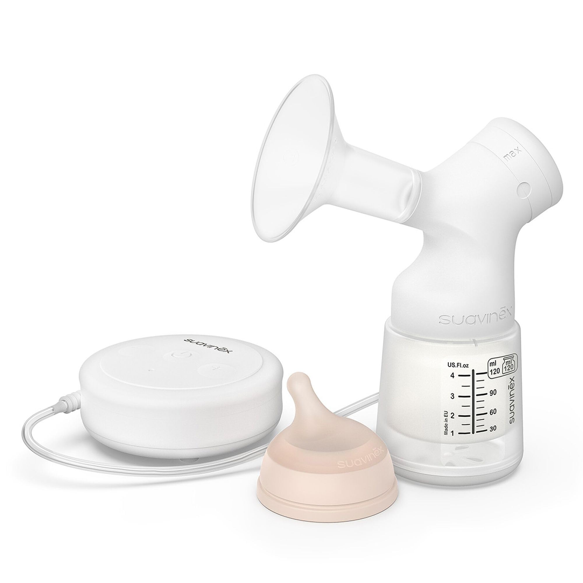 Tire-lait électrique avec biberon anti-colique Zerø.Zerø 120 ml - Suavinex
