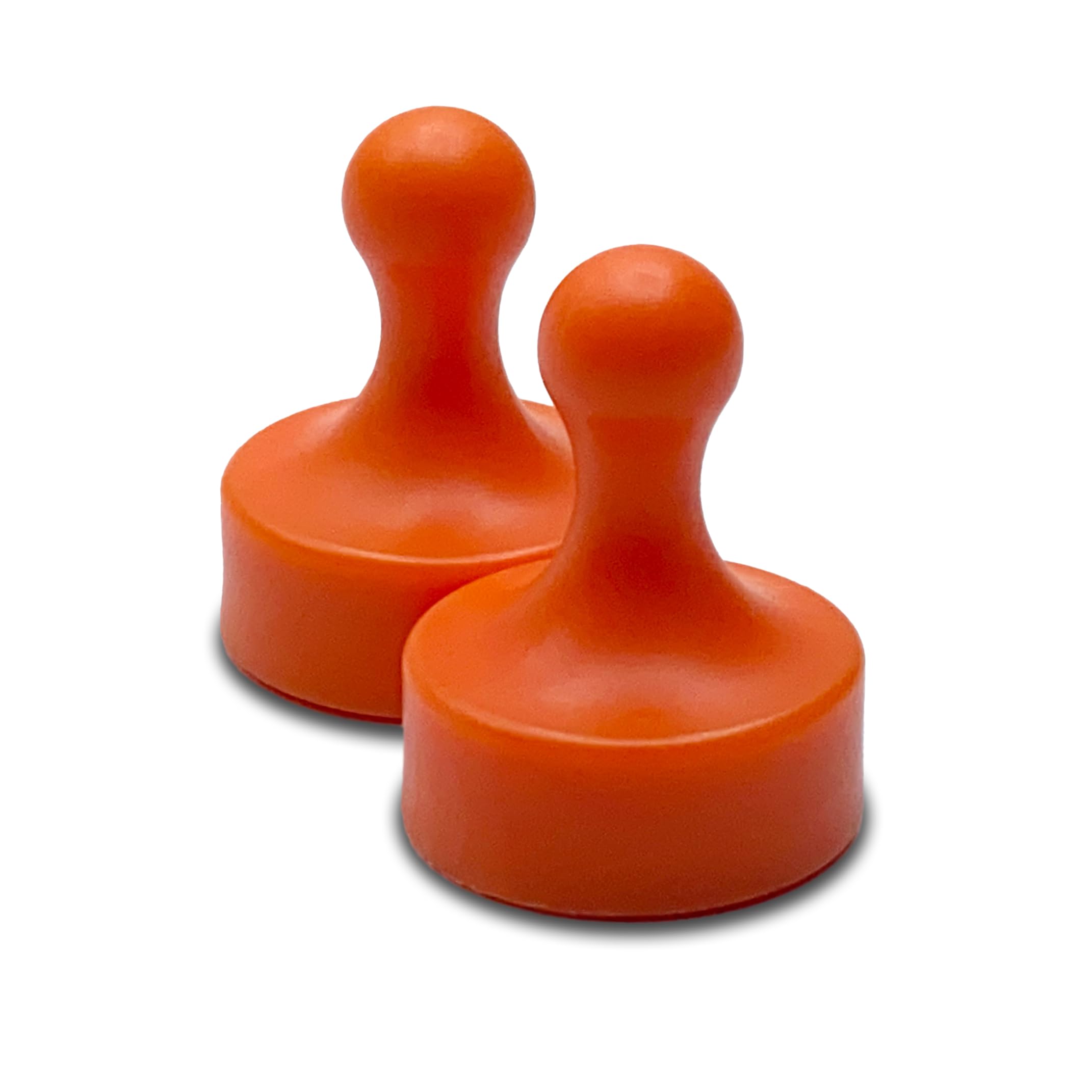 GLASSBOARD STUDIO Powerful Neodymium Magnets, Pawn-Shaped - Strong Fridge/Refrigerator and Whiteboard Magnet, Ideal for Office, Kitchen, Crafts - Rare Earth, Heavy Duty (2, Orange) — image 1