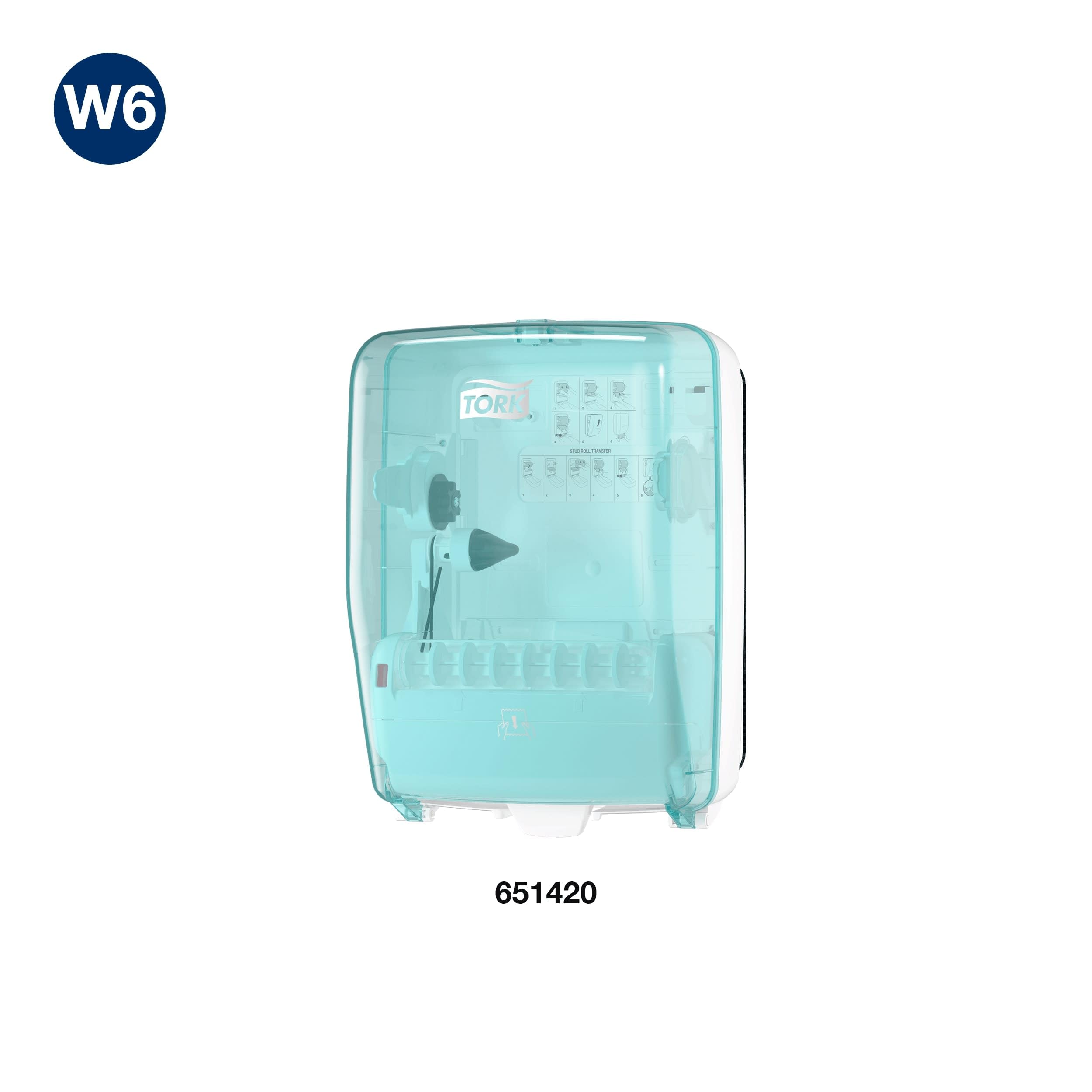 Tork Carta monovelo blu W6, bobine di carta asciugatutto, 6 rotoli da 250 m, 130008