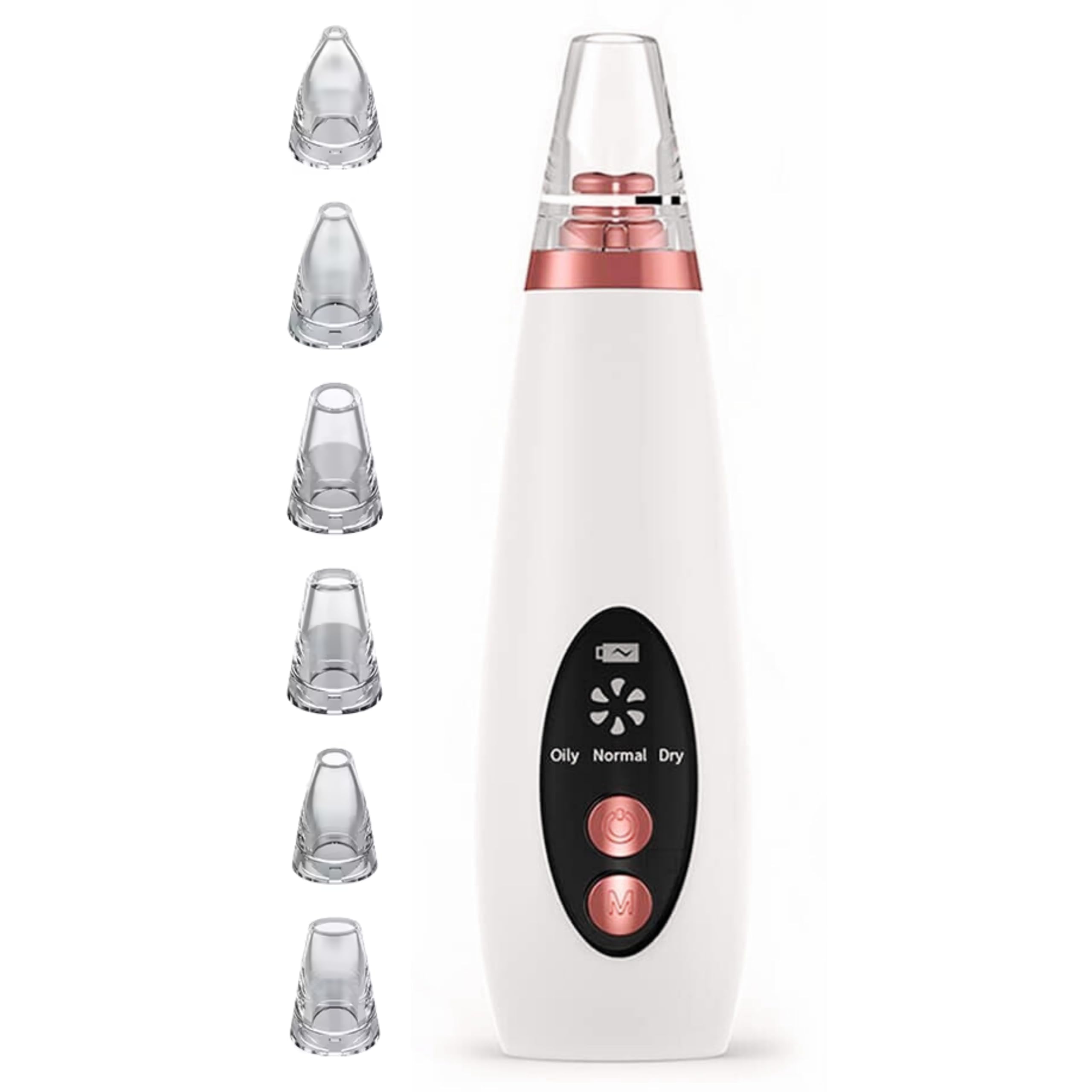 SIGNAXO Clear Rechargeable Blackhead Remover 6 Suction Heads Pore Vacuum Cleaner for Acne, Pimples, Whiteheads & Facial Cleansing Machine for All Skin Type-picture-14