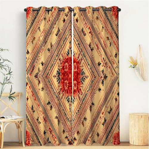 GSAEIMCT Stampa 3D Tenda Oscurante Con Occhielli Giallo Emerocallide Termica Isolante Riduzione Rumore Insonorizzata Tendaggi Piante Naturali Per Soggiorno Camera Da Letto Cucina 140x280cm(L x A)