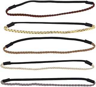 Lux Accessories Shades of Brown Suede Braid Headwrap Headband Set of 5