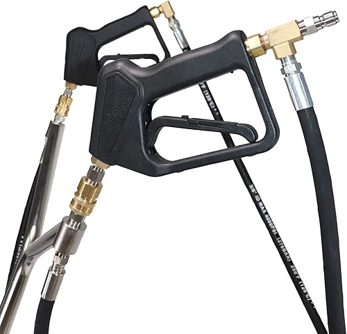 Miniatura 4 de Erie Tools Limpiador de superficies de polipropileno de 20 pulgadas con ruedas, barra de pulverización de 3 boquillas, boquillas laterales barra de