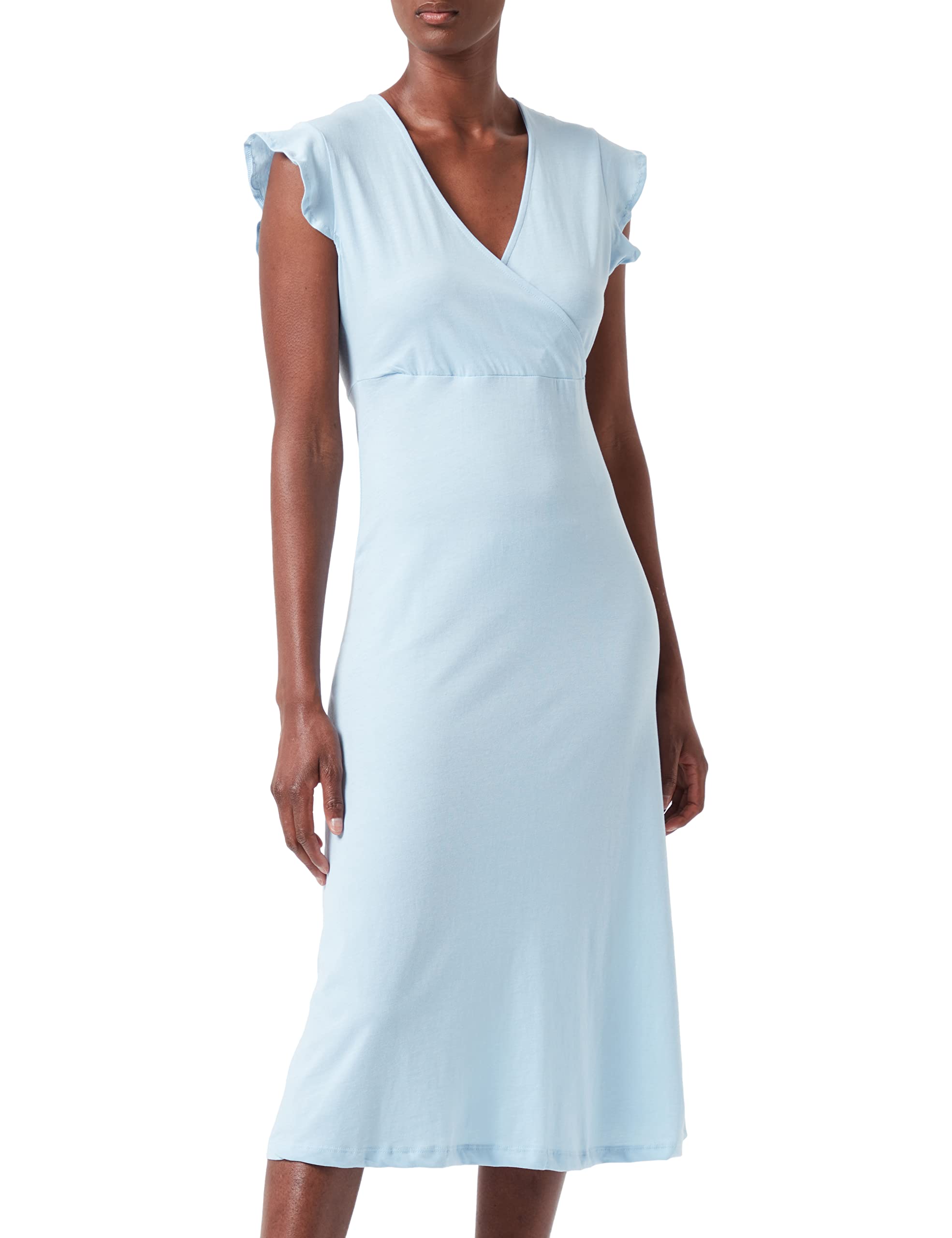 Only Onlmay-Vestido Midi Cruzado S/L Mujer