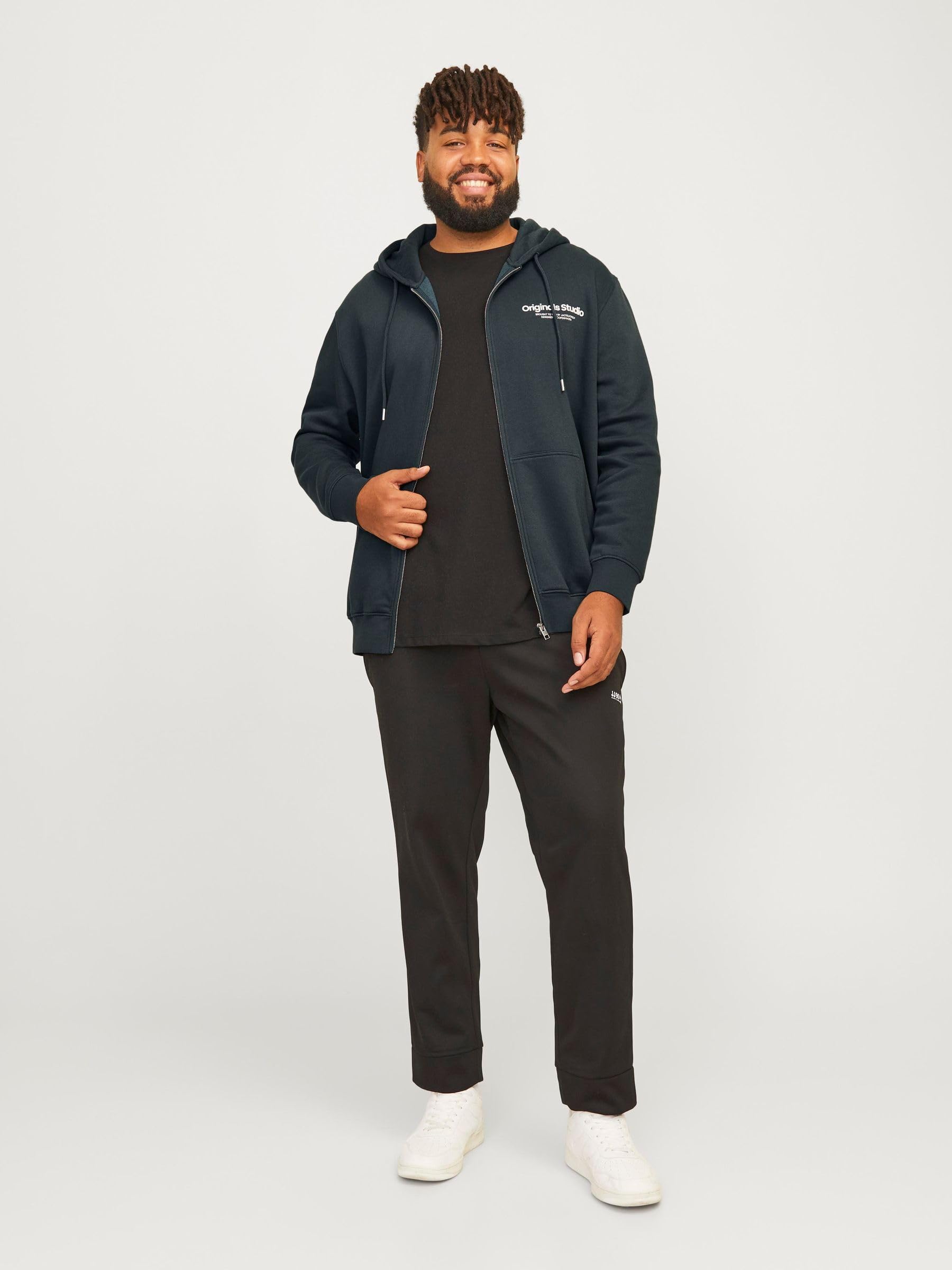 JACK & JONES Jorvesterbro Sudadera con Cremallera Noos Pls Sudadera con Capucha Hombre