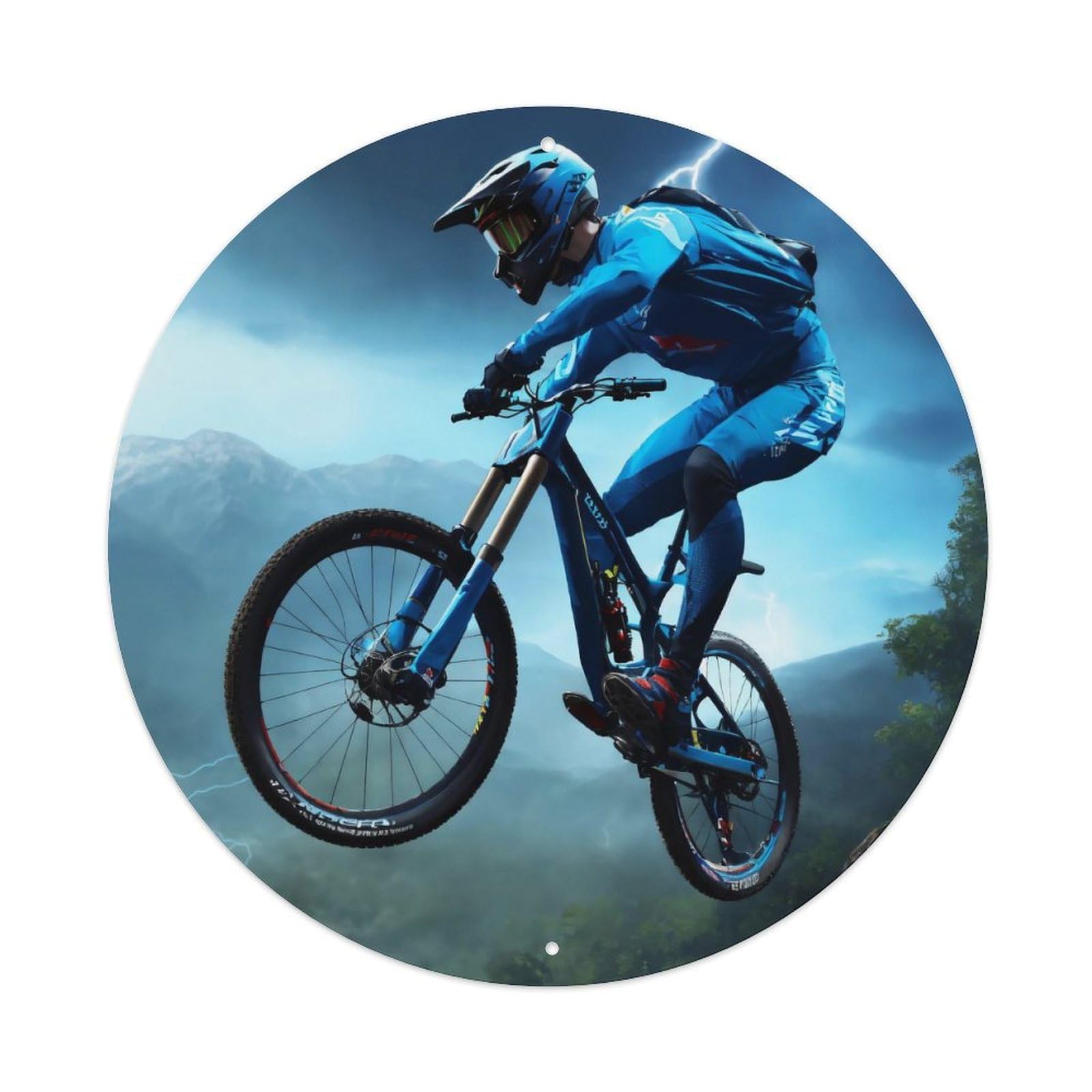 Extreme Motocross Sports Mountain Motorcycle Trick Vintage Metal Tin Sign