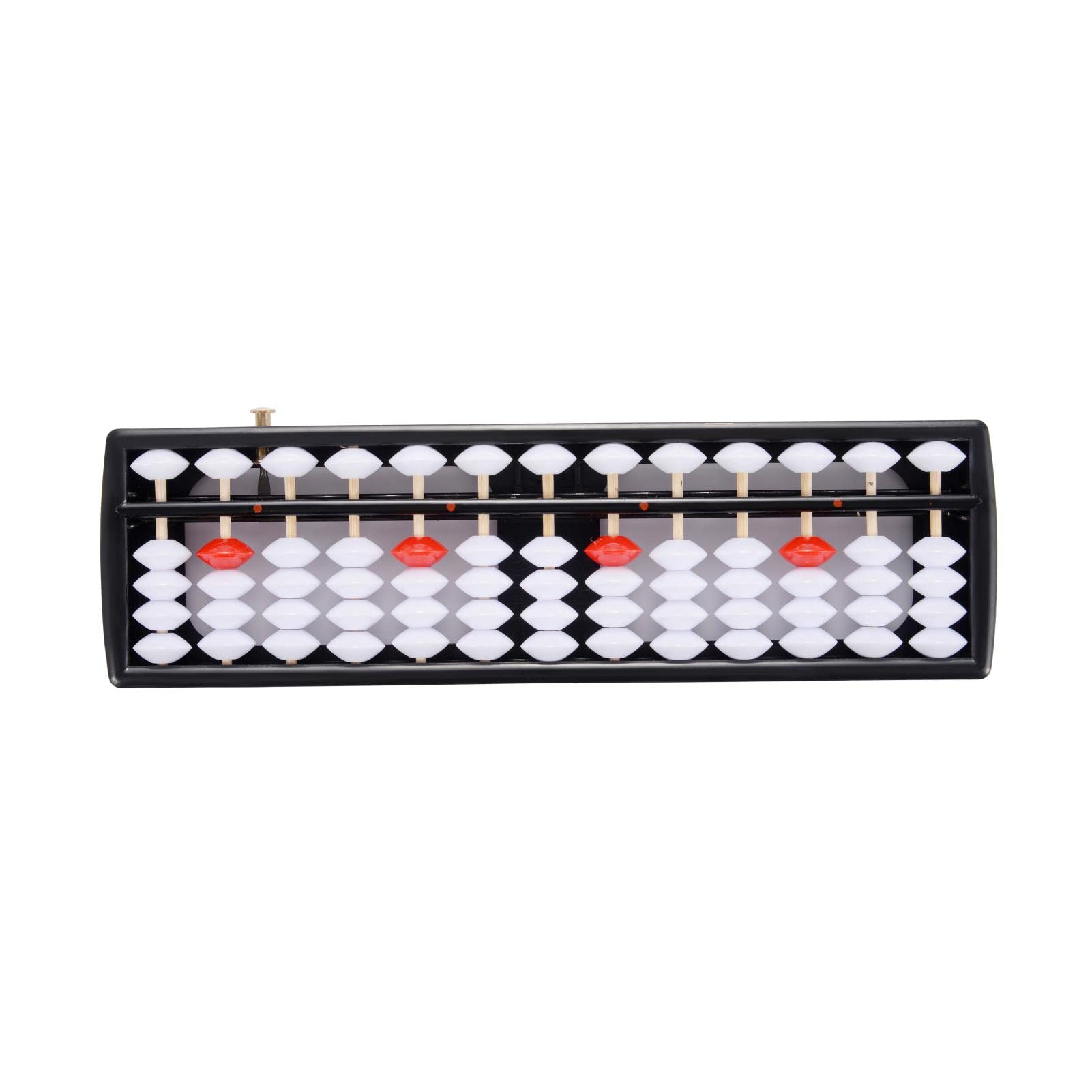 Abacus Chinese 13 Digits Abacus Mathematical Soroban Professional Math Calculation Tool for Calculating and Arithmetic Mathematic Education (White)