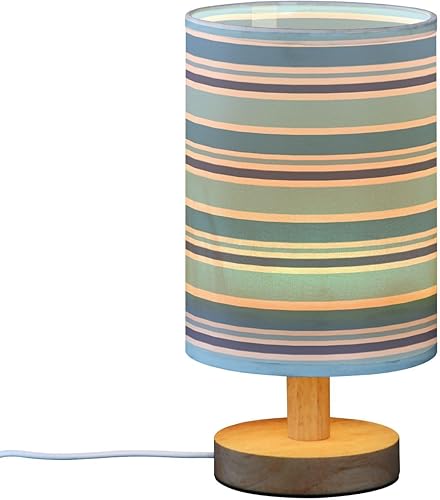 Miniatura 2 de Yuiboo Night Lights Led Desk Lamp Cute Blue Ocean Stripes Night Light for Nursery Candlestick lampara de mesa para habitacion