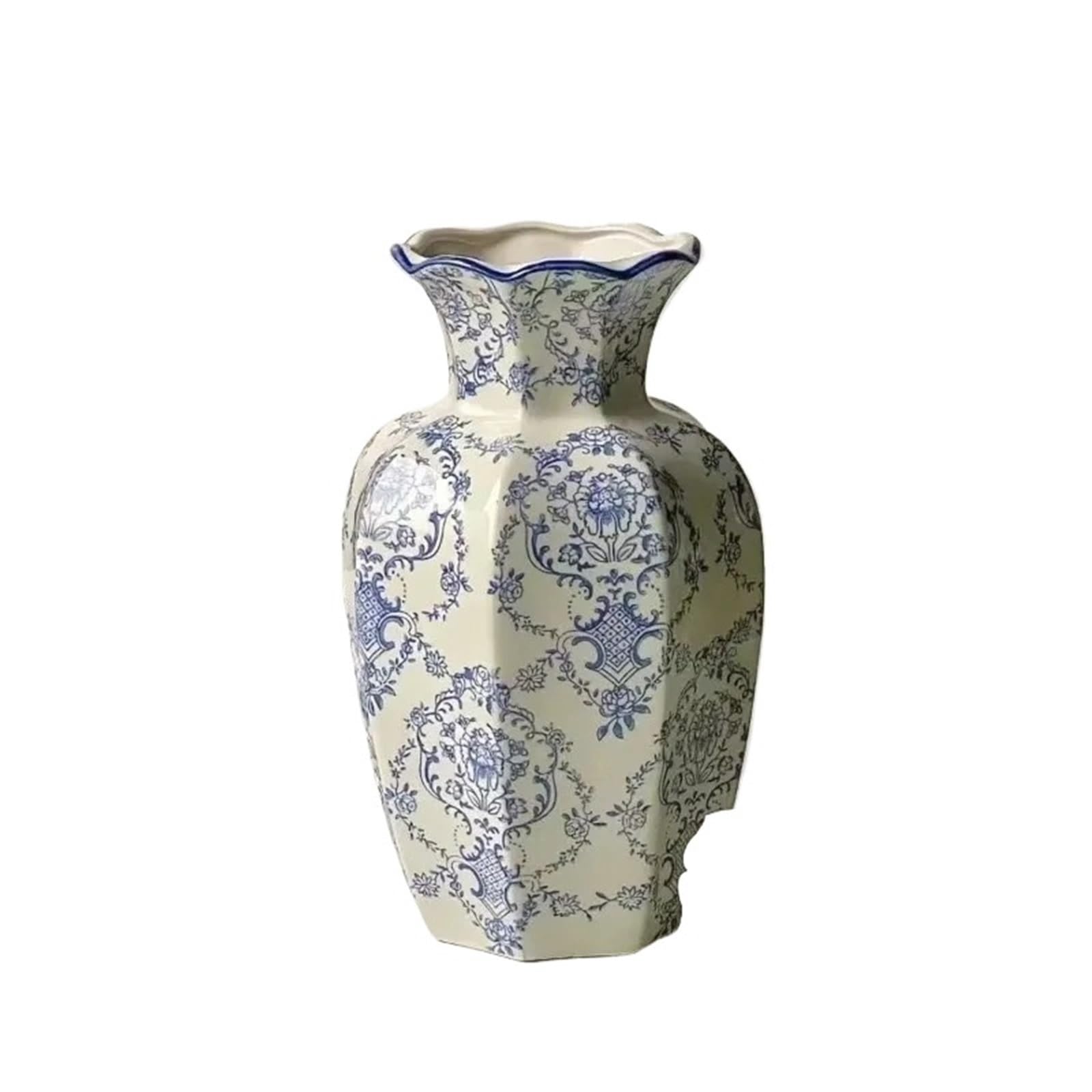Vase en porcelaine peint à la main - Objet d'art unique pour décoration élégante