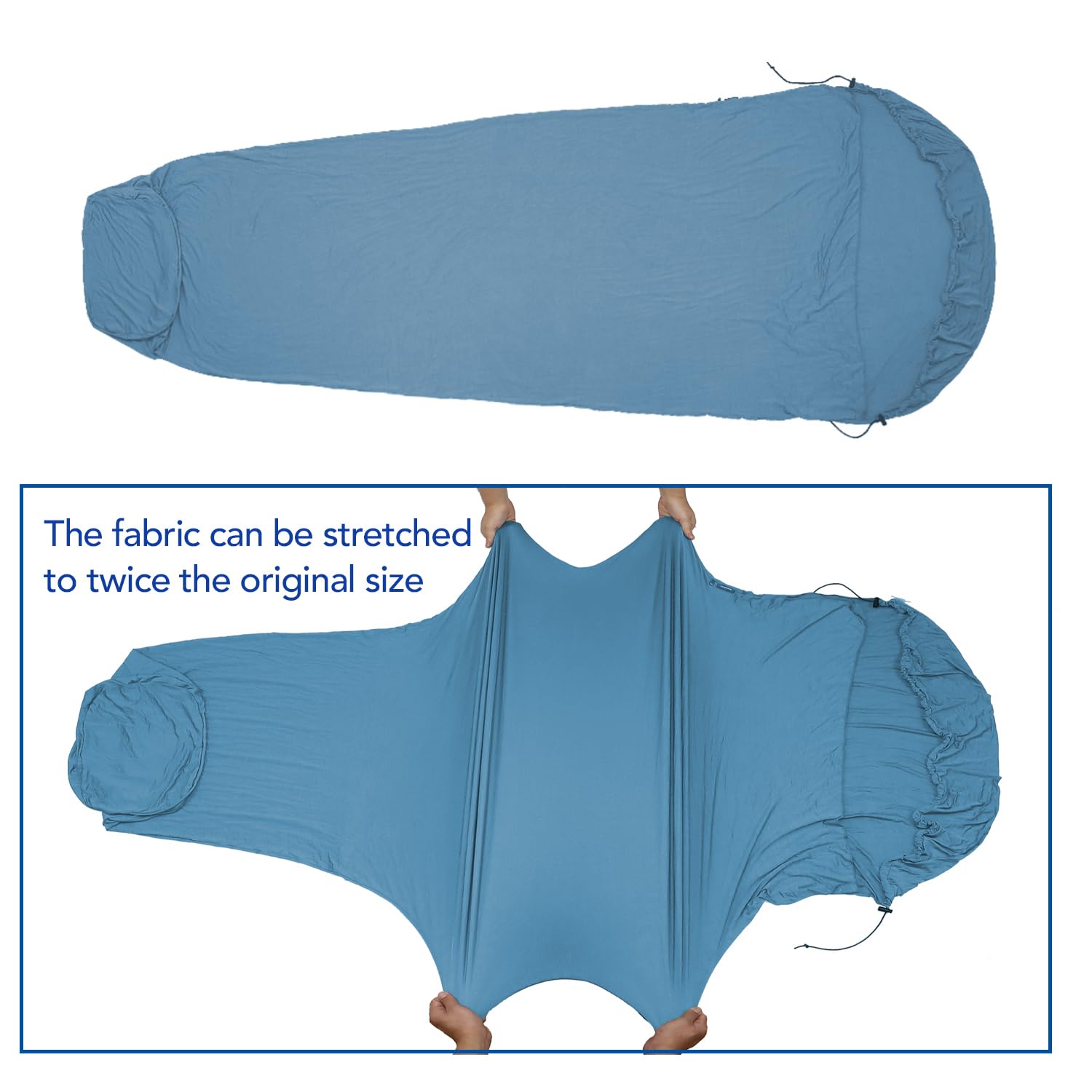 Browint Draps de voyage en bambou pour hôtel, sac de couchage ultraléger pour adultes, temps chaud/été, sac de couchage pour camping et voyage, rectangulaire avec poche d'oreiller, maman avec capuche,