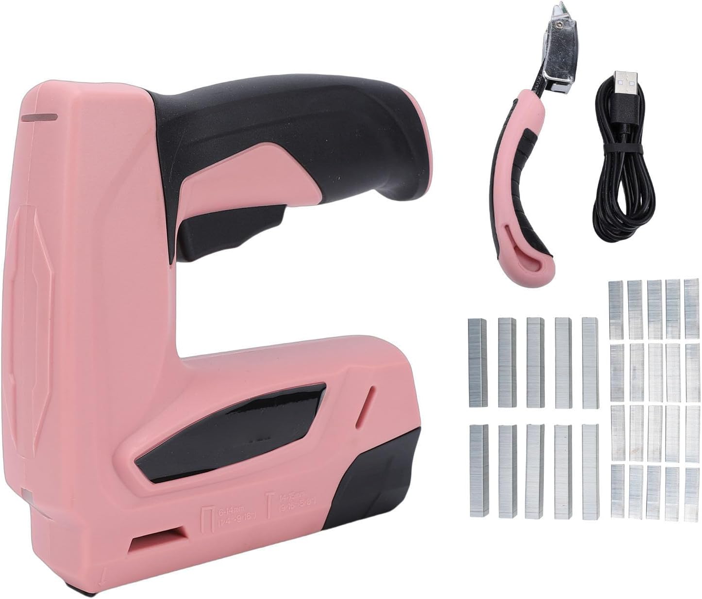 Yosoo 2000mAh Lithium Ion Battery Cordless Electric Brad Nailer U T Nails, Suitable for Home Woodworking with ABS Material, Compact Size for Easy Handling