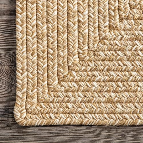 Image of Premium Hand Braided Cotton Rectangular Carpet 4X6 Feet | Soft & Durable Floor Rug for Living Room, Bedroom & Kids Room | Anti-Slip, Washable & Eco-Friendly Color -Beige Mix