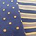 Sock Habit Men's Colorful Patterned Dress Socks, Striped Polka Dot, Blue Gold Grey