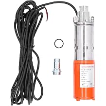 DC Screw Pump, Deep Well Solar Submersible High Pressure 12V 30meter High for Well Water Intake, Land Construction