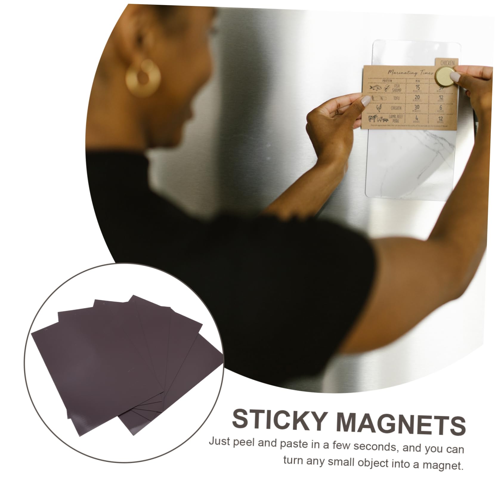6 Piezas De Goma Suave Hoja Magnética Magnéticos Magnéticos Rectangulares Imanes Artesanales DIY Imanes Adhesivos Imanes DIY Imanes Adhesivos Imanes De Nevera para