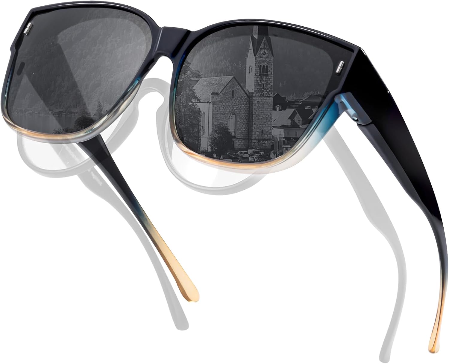 Trysee Oversized Sunglasses Over Prescription Glasses for Women Polarized Fit Over Shade with UV Protection TS3091