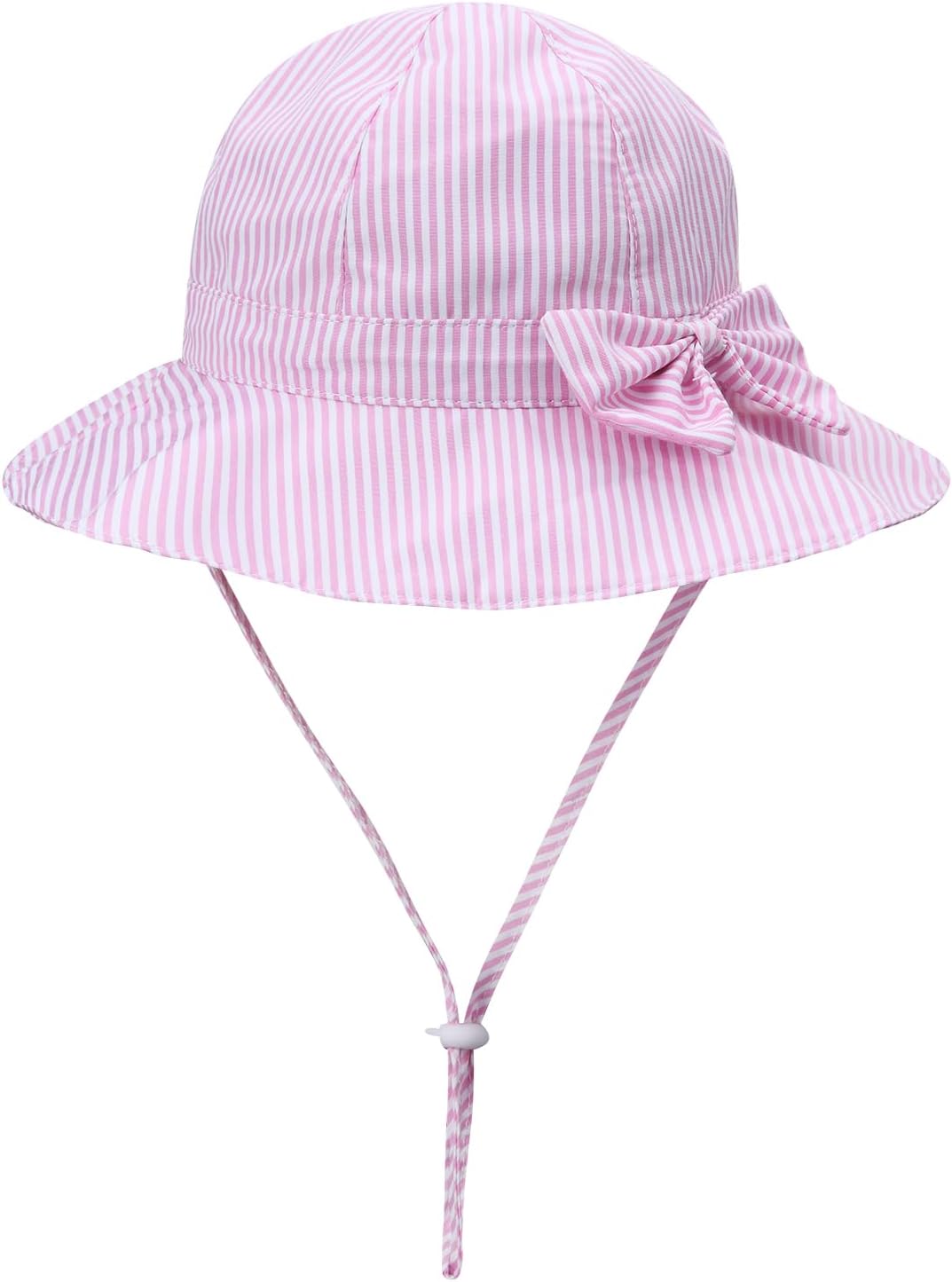 Baby Sun Hat UPF 50+ Bucket Hat with Cute Bow for Girls 0-5 Years 1 Pack 2 Pack - Image 6