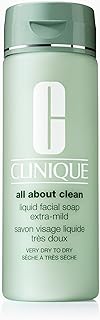 Clinique 3-Step All About Clean Liquid Facial Cleanser Soap | Face Wash For Very Dry To Dry Skin Types | Type 1, 6.7 Fl Oz