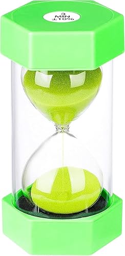 Miniatura 9 de SuLiao Temporizador de arena de 30 minutos, reloj de arena de plástico de 30 minutos, reloj grande de arena verde de 30 minutos, temporizador de