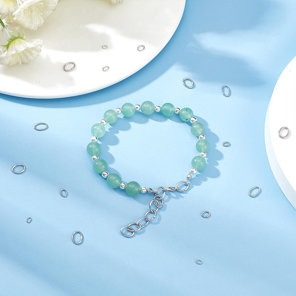 UNICRAFTALE 1000pcs 5 Sizes Oval Jump Rings Stainless Steel Close but Unsoldered Jump Rings Connectors Jewelry Ring for Chainmail Jewelry Bracelet Necklace Making 6/5/4/3/2.5mm