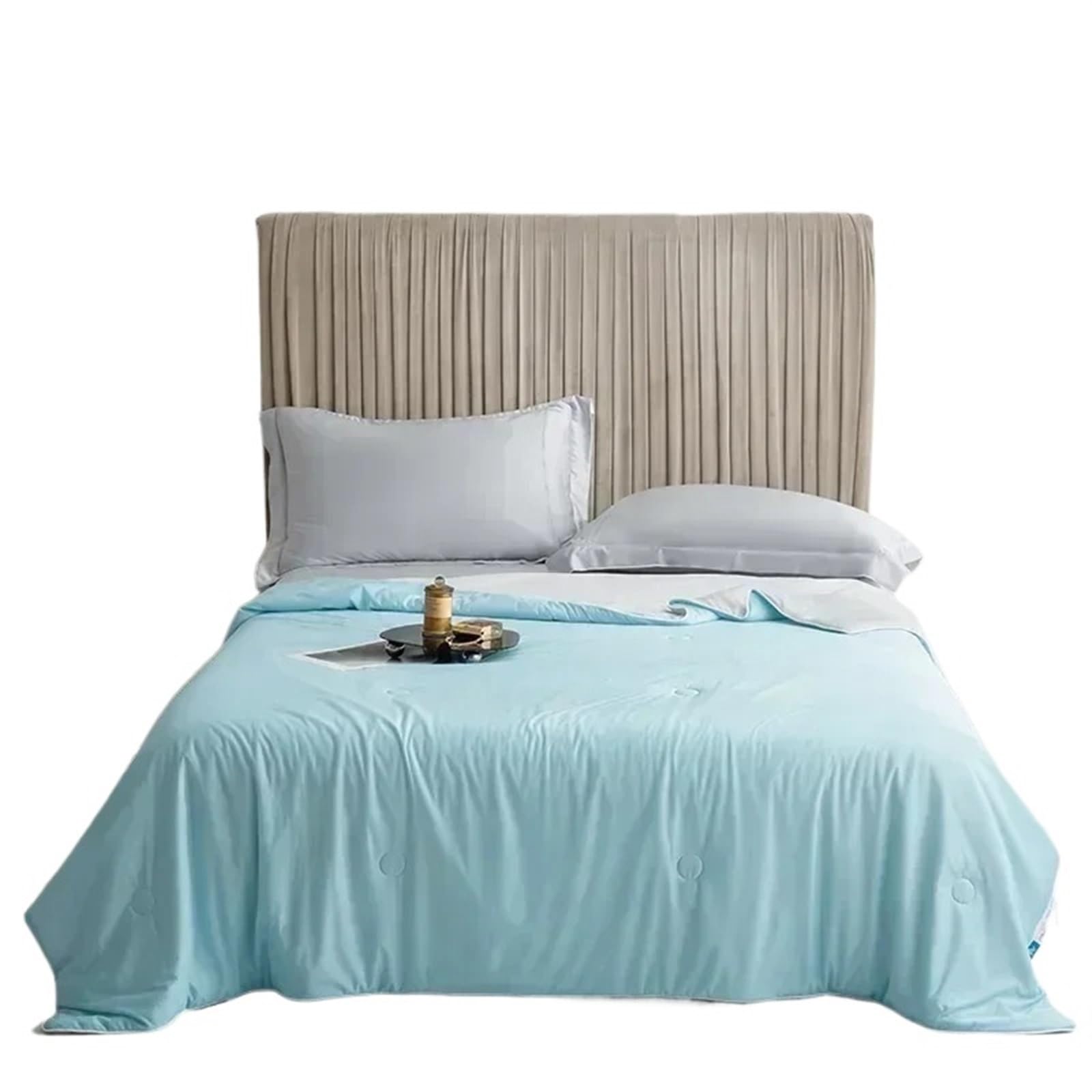 EBzvblxm Cooling Blanket for Summer, Polyester Cooling Blanket Multicolor Multiple Sizes(Sky Blue,200x230 cm)