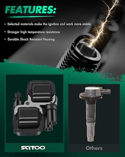 Miniatura 2 de SCITOO 8 bobinas de encendido con 16 bujías de iridio para Mercedes-Benz 2001 2002 2003 2004 2005 E389 UF359 UF-359,