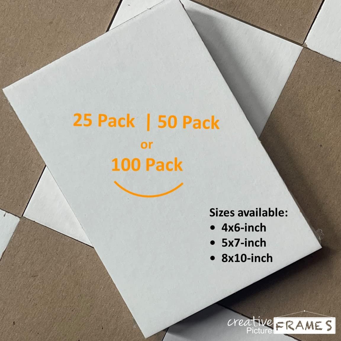 Creative Picture Frames 8x10-inch Chipboard with White Paper Back (Pack of 100)