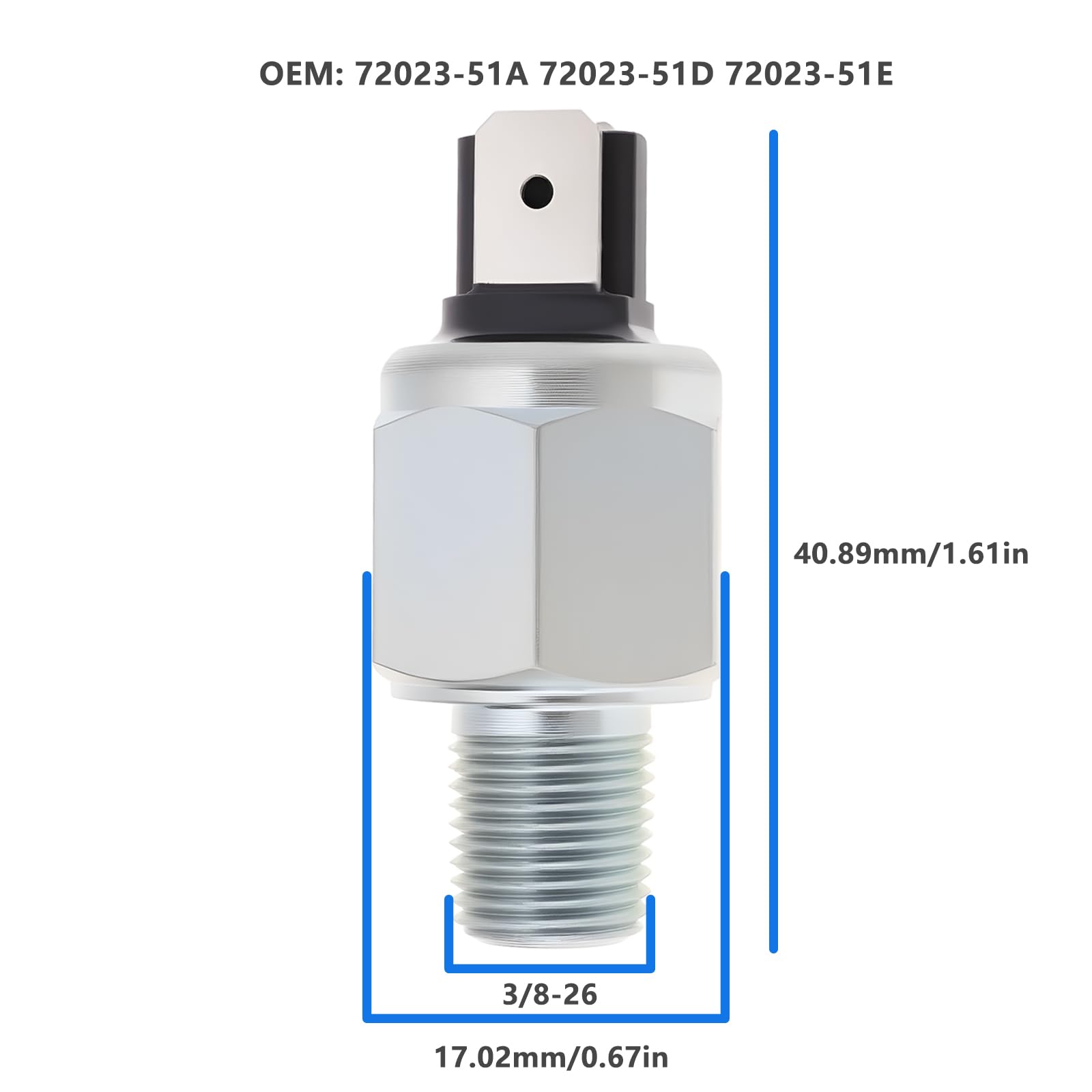 SG Store Interruptor de Freno Hidráulico Trasero de Motocicleta con Junta Tórica 72023-51A Compatible con Har-Ley Wide Glide