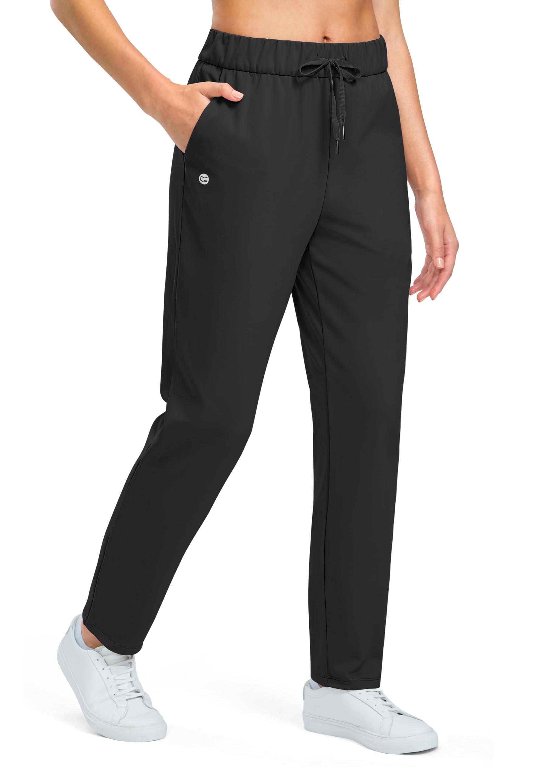 G Gradual Fleece Lined Pants Women 27.5"/29" Golf Pants 3 Pockets Water Resistant Warm Sweatpants for Cold Weather