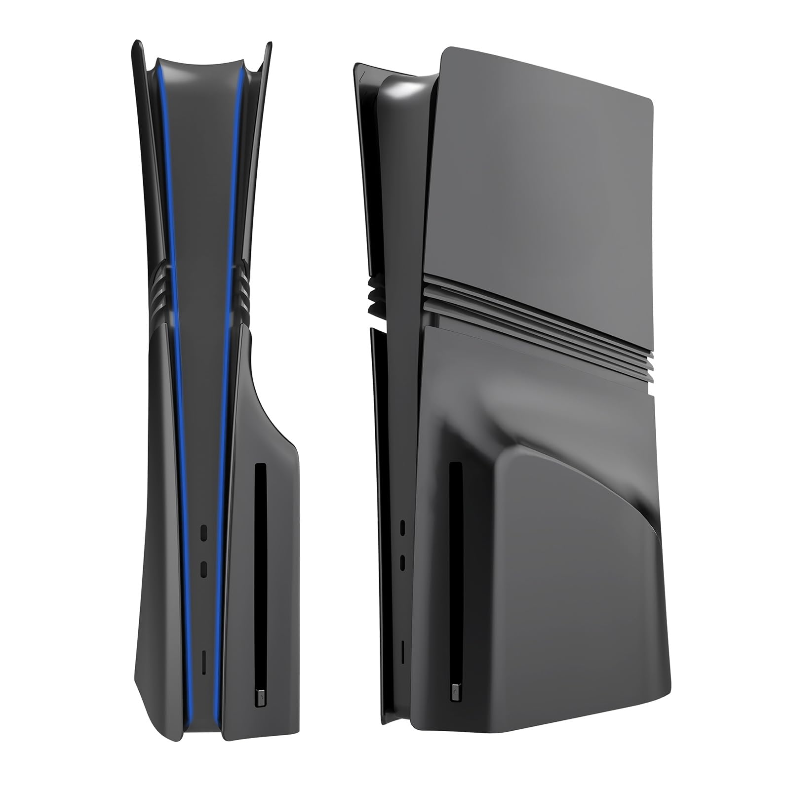 5 in 1 Black Plates for PS5 Pro Disc and Digital Edition, PlayStation 5 Pro Cover Accessories Faceplate, Custom Side Face Panel Shell Replacement for Both PS5 Pro Disc and Digital - Matte Black