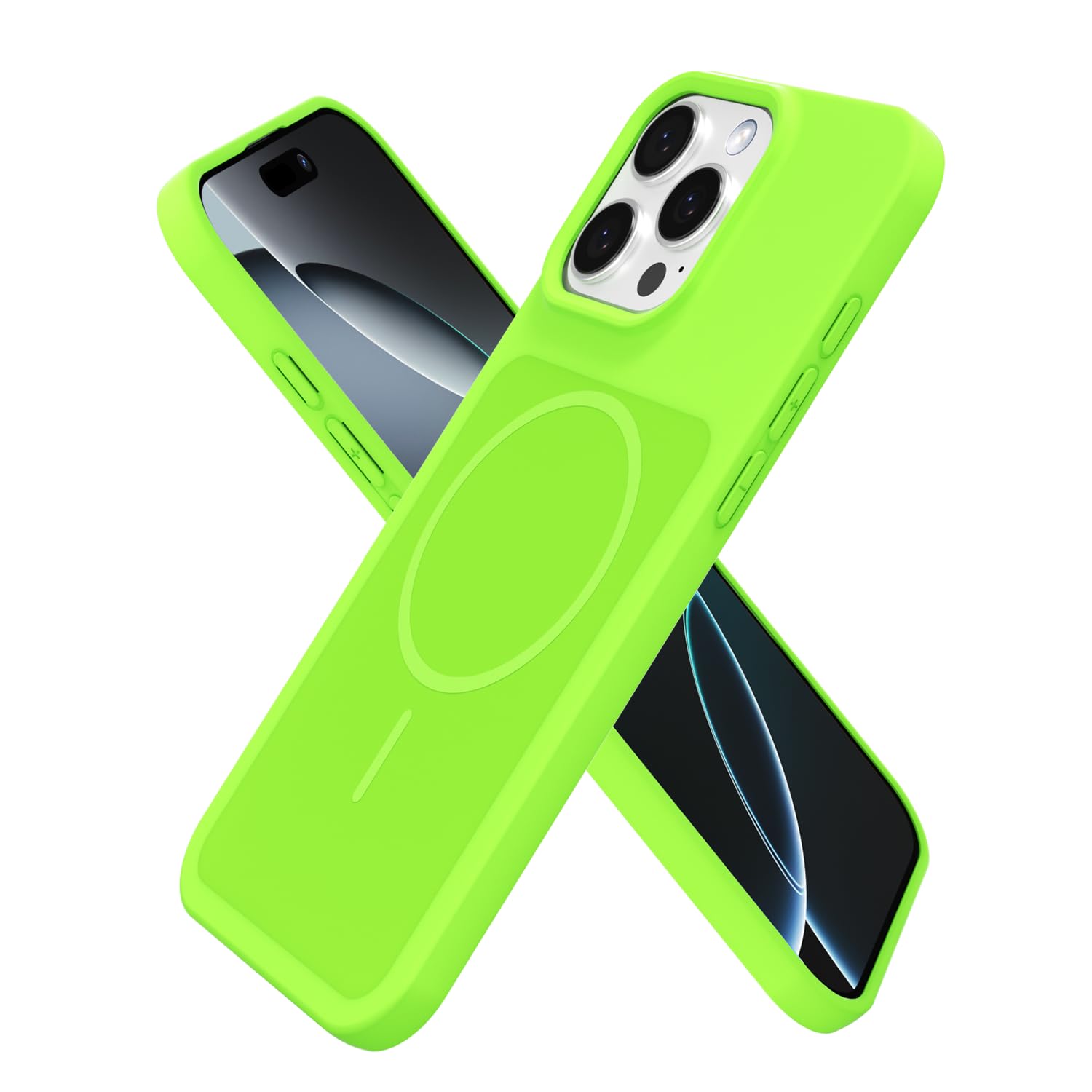Coque iPhone 16 Pro esthétique vert fluo mate et ultra mince - 3