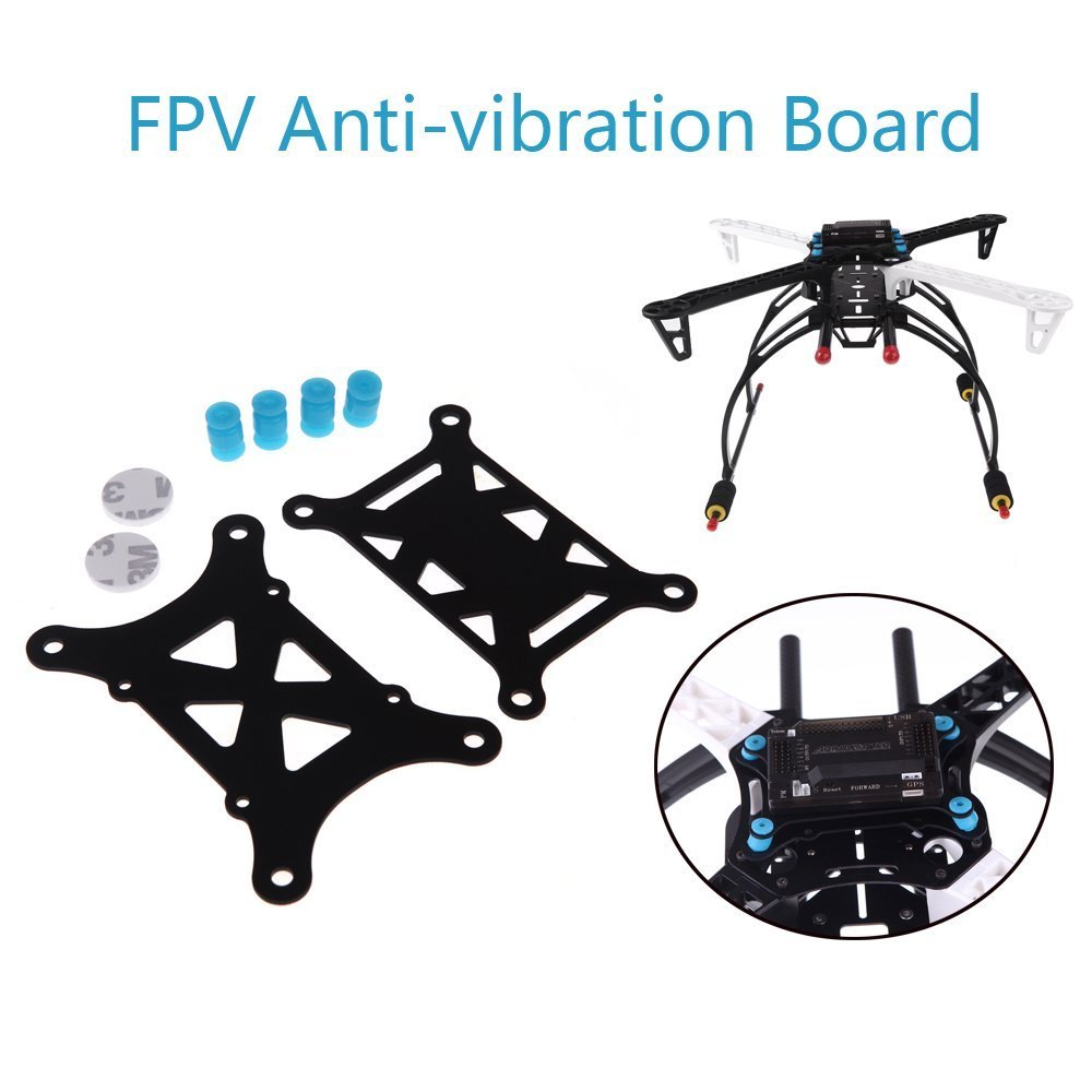 Glass Fiber Flight Controller Anti-vibration Damping Plate Shock Absorber Set for QAV250 CC3D Naze32 Mini APM Mini Flight Control — Amazon image 2