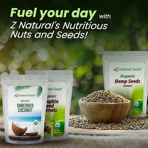 Miniatura 3 de Semillas de cáñamo orgánicas, corazones sin cáscara cruda, repletas de proteínas vegetales, antioxidantes de grasas Omega 3, superalimento apto para