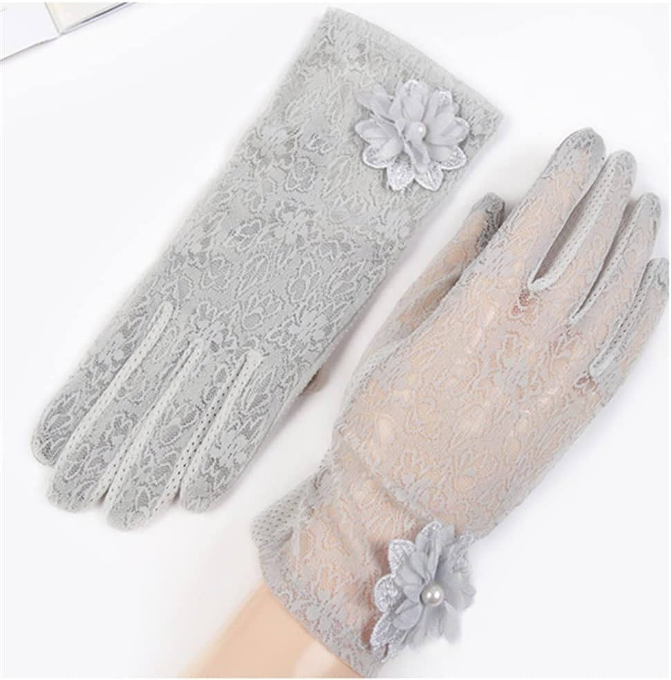 Ladies Thin Model Driving Tram Ice Silk Mesh Tight Lace Gloves