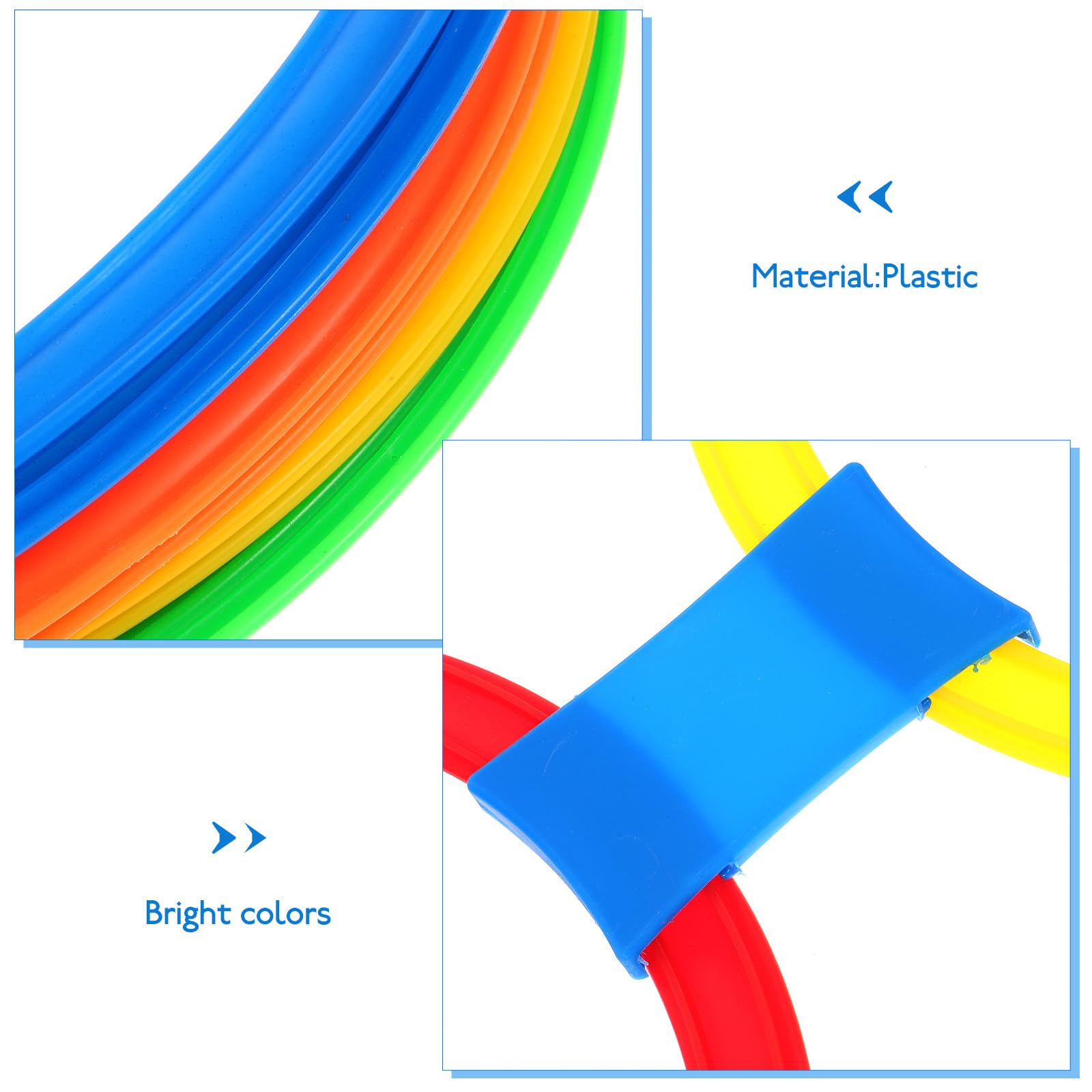 Juego Aros para Niños 28 Cm, 10 Piezas de Plástico PE Ecológico, Juego Interactivo Exterior para Coordinación y Actividades al Aire Libre