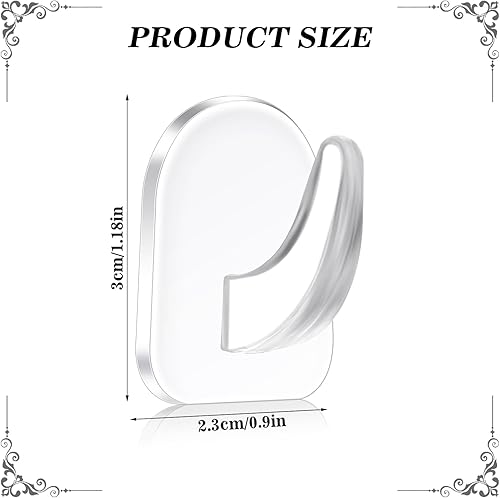 Miniatura 2 de 30 ganchos de pared adhesivos transparentes para colgar, ganchos extraíbles resistentes, ganchos adhesivos de plástico pequeños acrílicos, ganchos