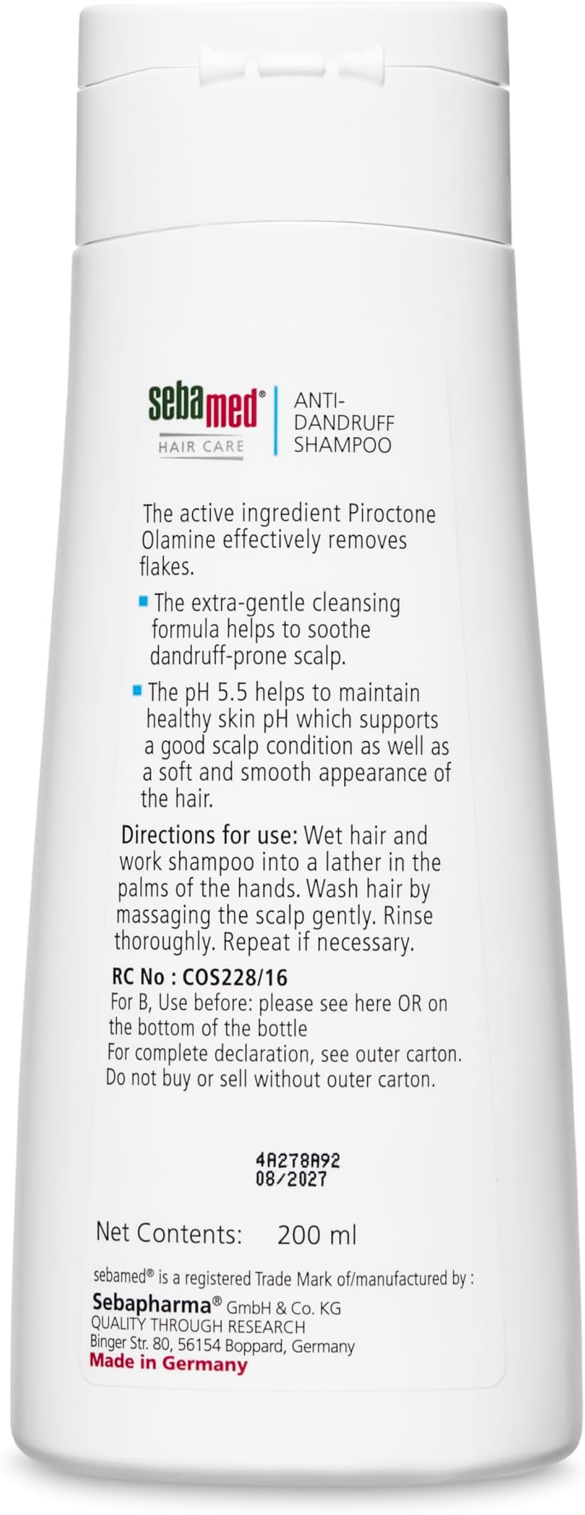 SebaMed Anti Dandruff Shampoo 200ml (New Packaging)