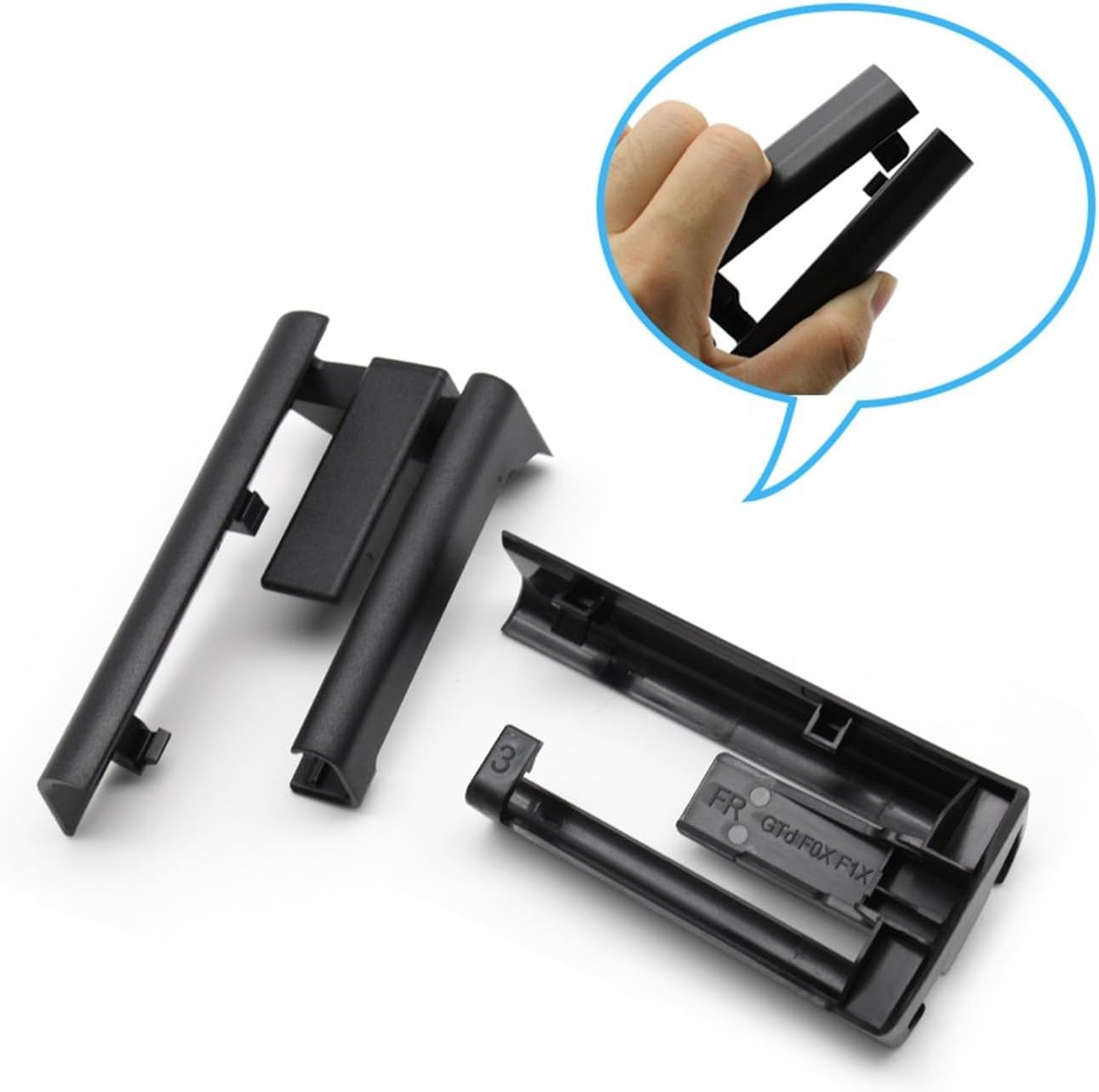 4pcs Set Car Fit for Seat Sliding Track Rail Trim Cover Fit for BMW 5 7 Series F10 F11 F01 F02 520-530 730-760(Model A Black)