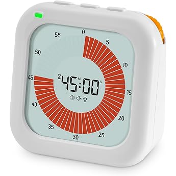 Children's Visual Timer 60 Min Digital Clock with Light and Sound Reminder