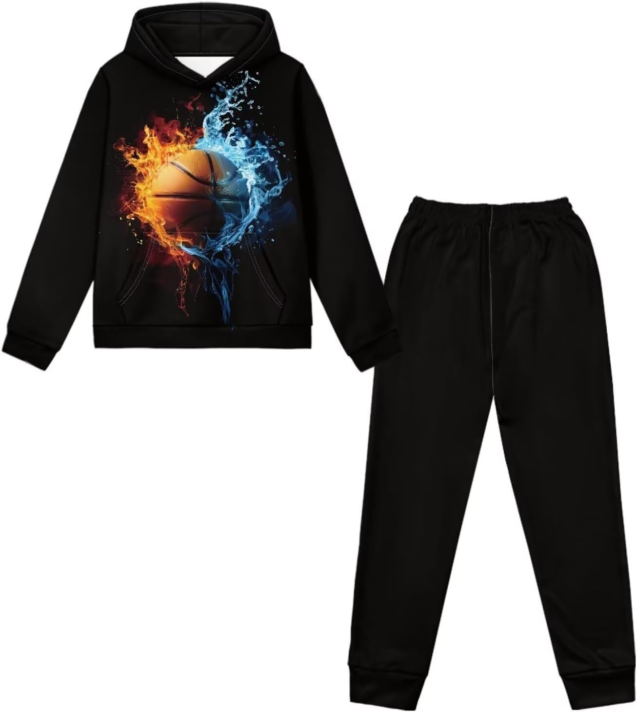 Boys Two Piece Outfits Cool Pullover Hoodie and Sweatpant 5-12 Y