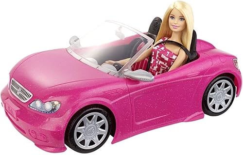 Mattel Barbie Doll and Glam Convertible Car