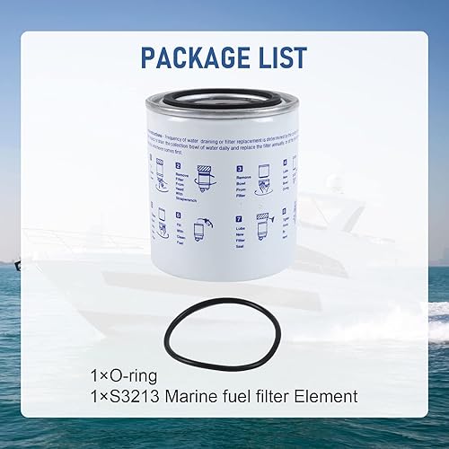 Vista 18 de CARMOCAR Conjunto de filtro de separador de agua de combustible marino S3213 Elemento de filtro con cuenco de recolección de repuesto para motor