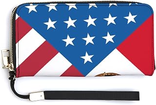 American Mexican Flag Women's Wristlet Clutch Purse Handheld Wallet Travel Handbag with Credit Card Holder for Men