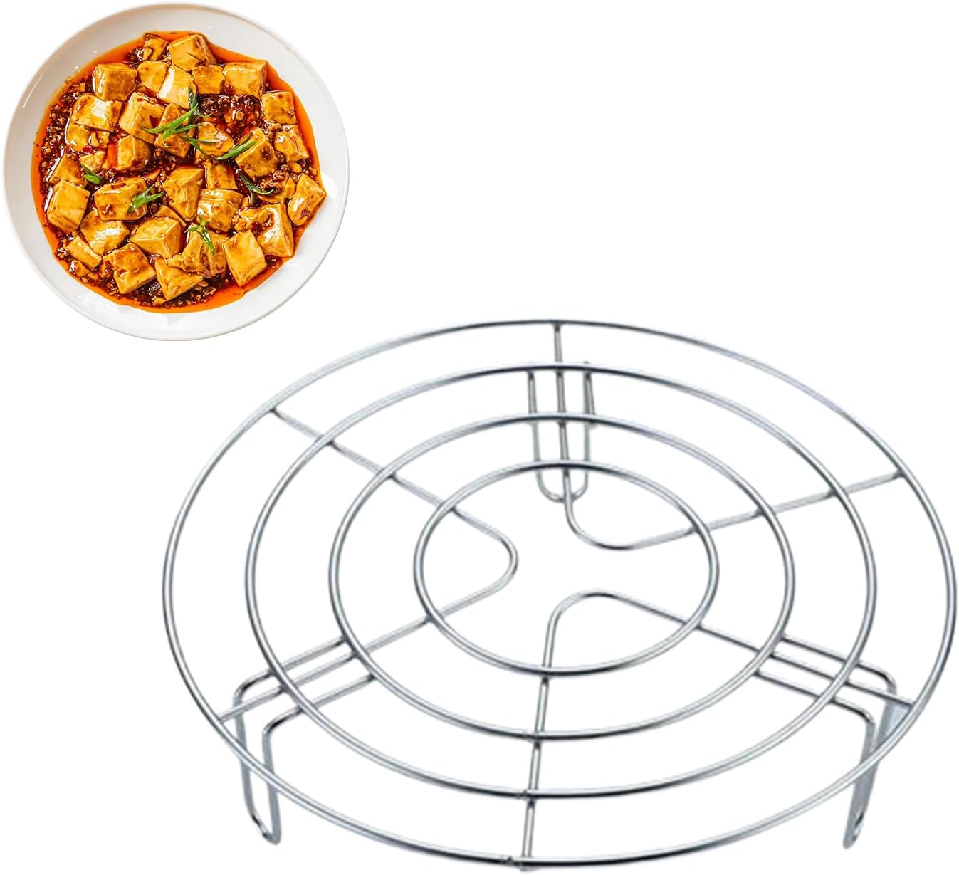 Steaming Rack - Stainless Steel Kitchen Cooling Rack,Kitchen Trivet Stand,Pressure Cooker Trivet | Steamer Pot Stand,for Pressure Cooker Oven Air Fryer Kitcheen Home Apartment