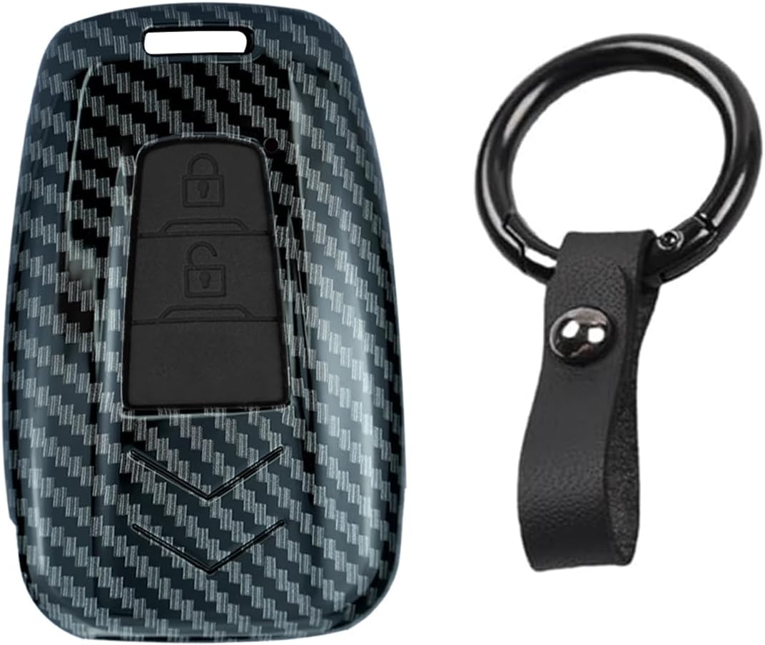 ontto 2 przyciski Smart etui na kluczyk samochodowy do Toyota Camry CH-R Prado Prius Corolla RAV4 Avalon ABS silikonowe etui na klucze skrzynka na klucze skrzynka na klucze z włókna węglowego