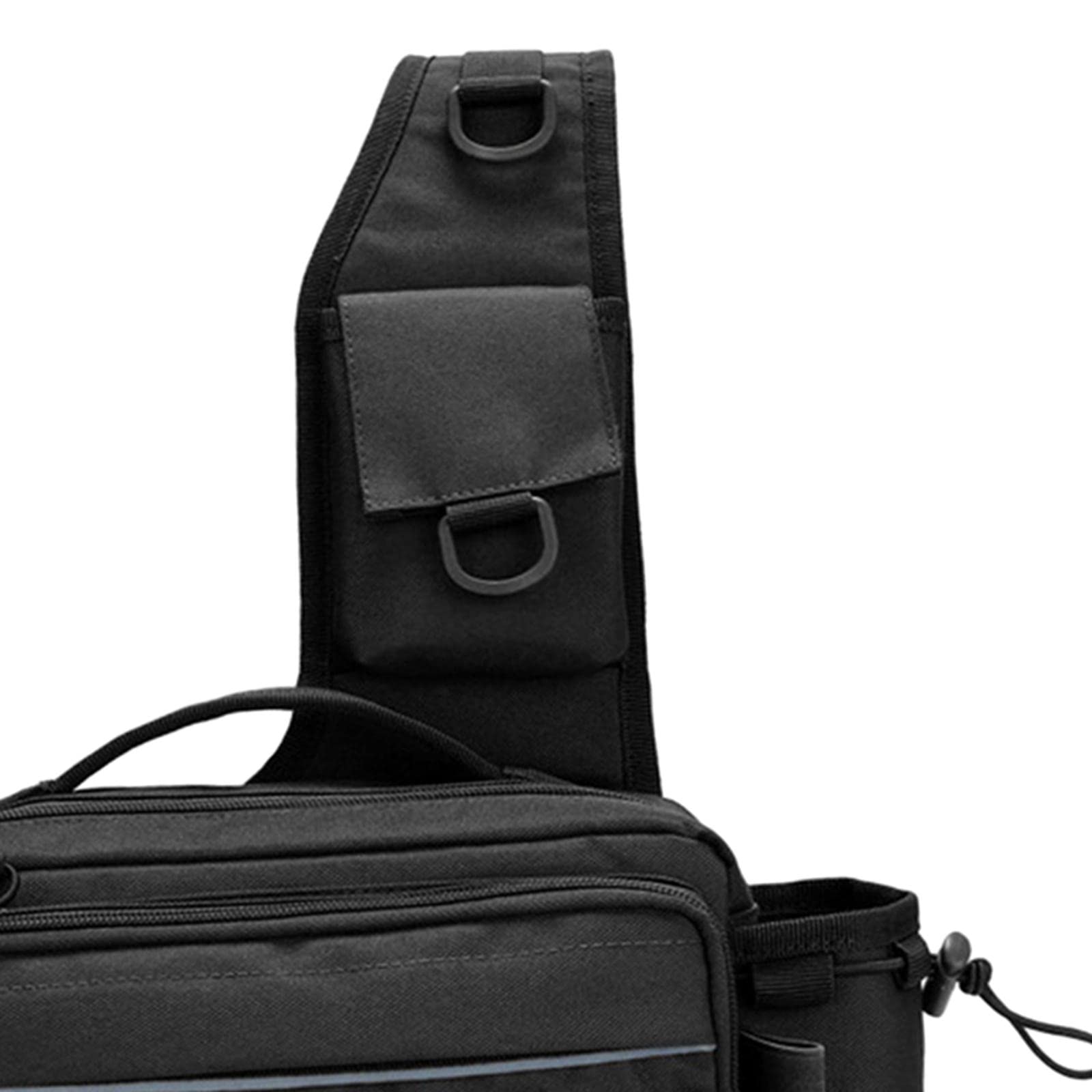 Zaino da Pesca, Borsa Portaoggetti Tattica da Cintura, Tracolla Imbottita E Traspirante, Porta Canna da Pesca, Tessuto in Nylon 600D, Adatto per Viagg